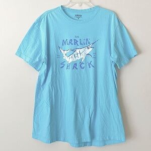 IZOD Men’s Graphic Imprint Crewneck Cyan Tees - XL - Pre-owned